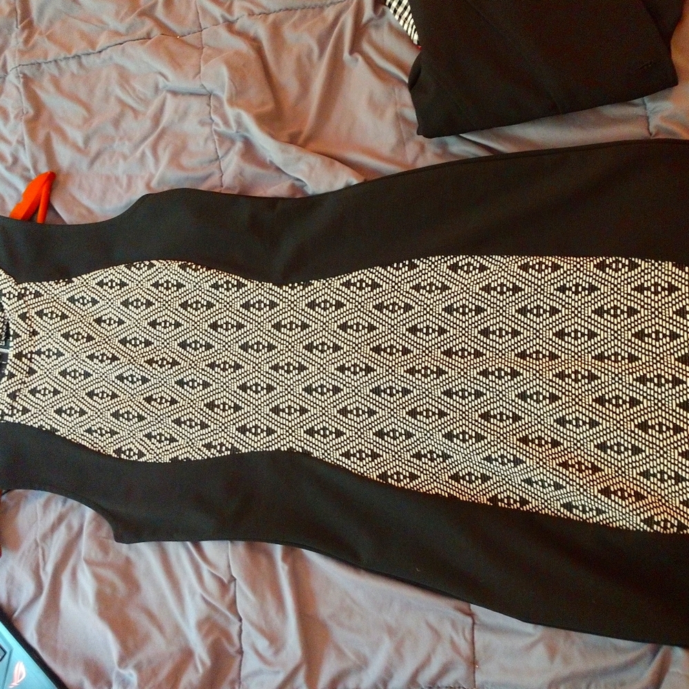 Divided fitted black dress size 10